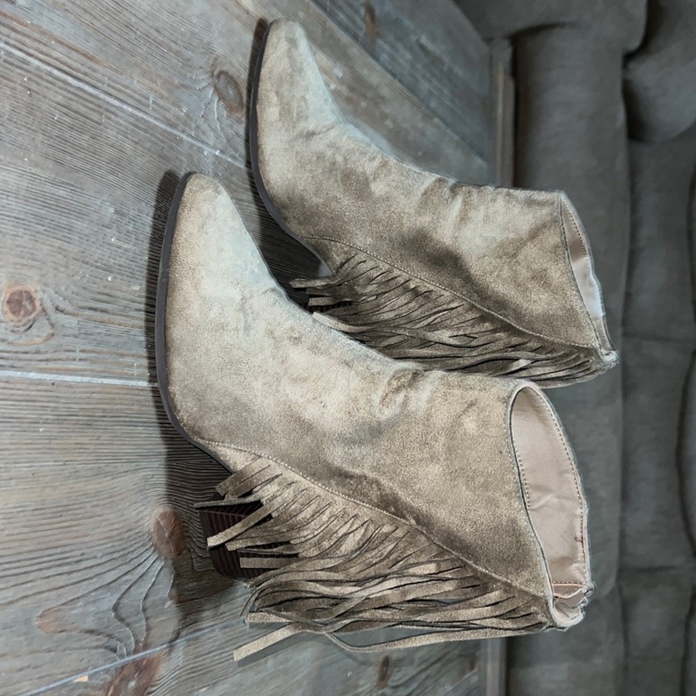 Fringe booties